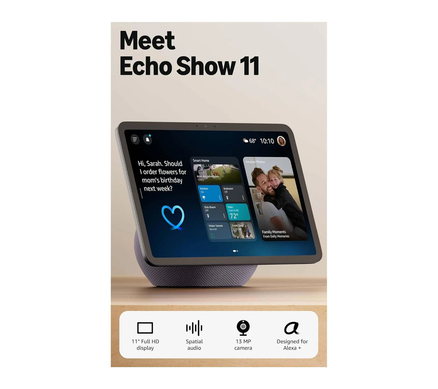 Amazon Echo Show 11 FHD Display Smart Hub with Alexa+